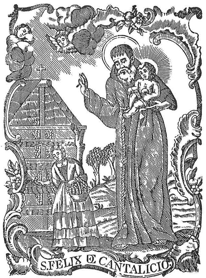 San Félix de Cantalicio. Entalladura, siglo XVIII. Valencia, Museo de Bellas Artes